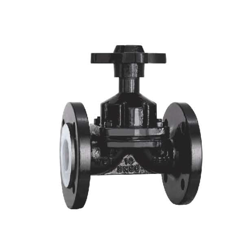 Straight through diaphragm valve